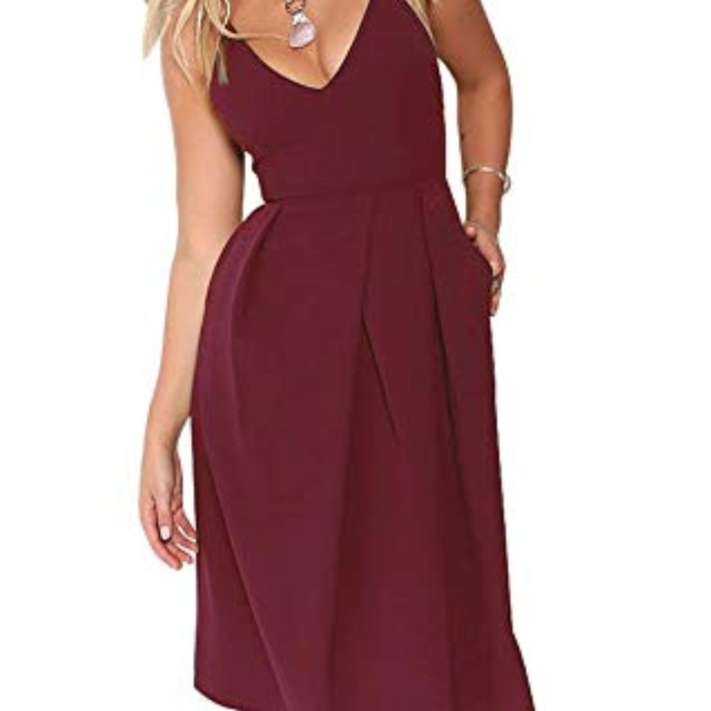 Deep V Neck Dress